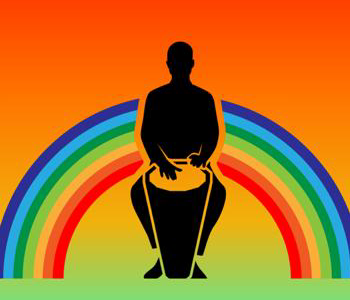Zauberklang Trommler im Regenbogen